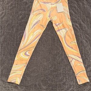Emilio Pucci Kids Leggings in Orange and Purple Swirl